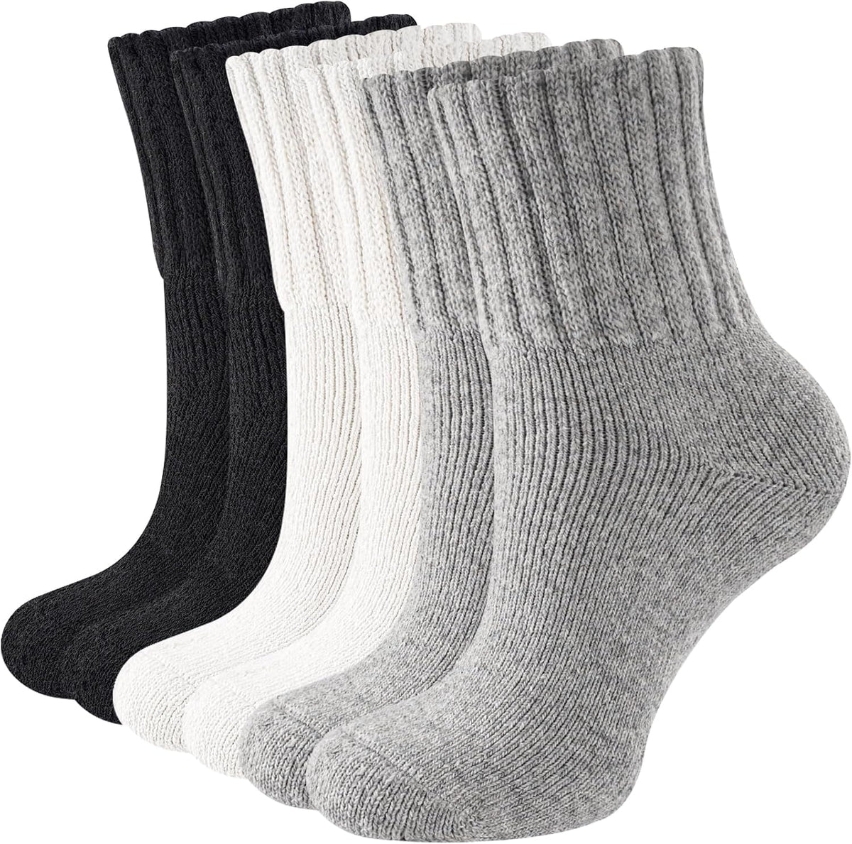 Niorasen Damen Thermo-Socken, 3 Paar vollgepolstert, gemütliches Wintergeschenk