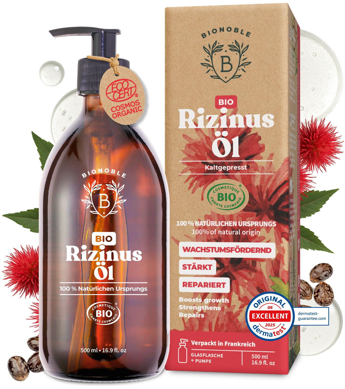 BIONOBLE Arganöl Bio Kaltgepresst - Haare, Gesicht, Haut - Marokko - 50ml