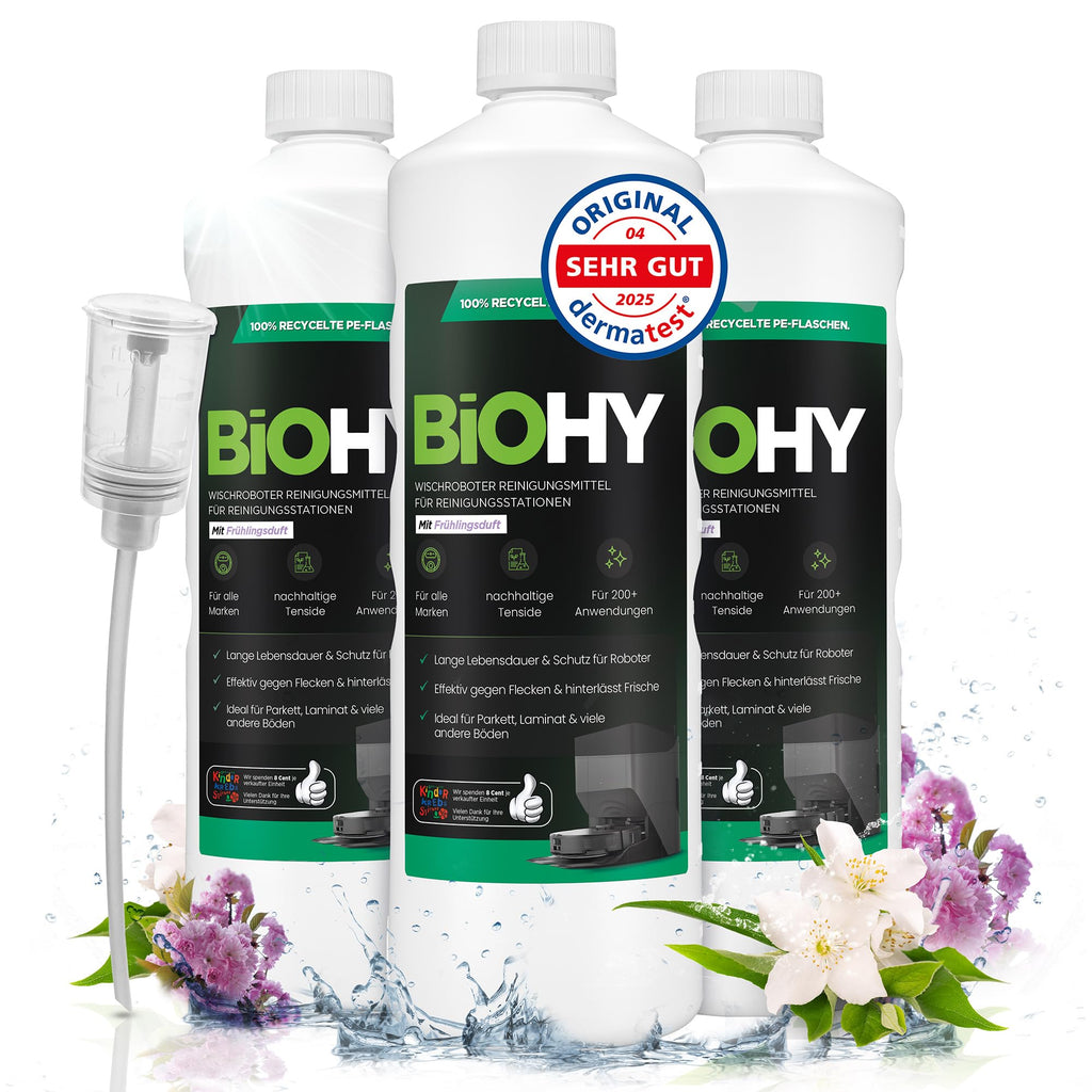 BiOHY Wischroboter Reiniger für Station mit Orangenduft (2 x 1 Liter)