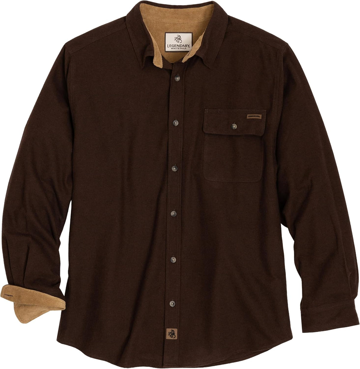 Legendary Whitetails Herren-Langarm-Flanellhemd mit Knopfleiste aus 100 % Baumwolle
