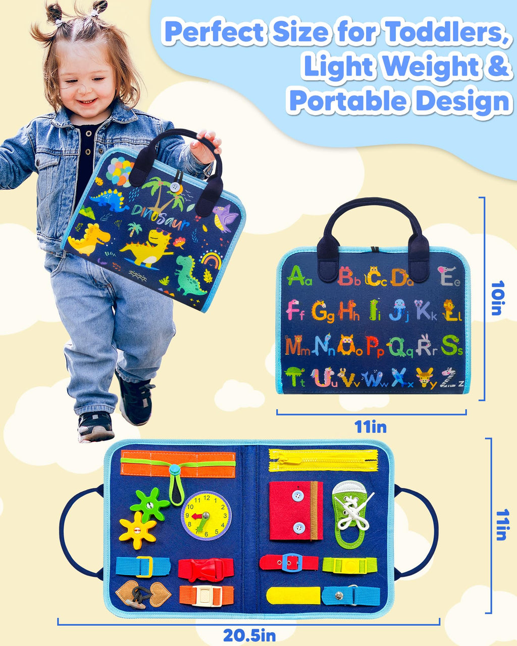 Exorany Busy Board Montessori Toys for Toddler Boy Girl Gifts Busy Book
