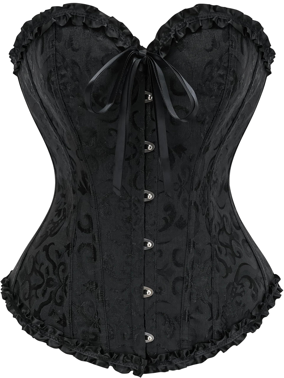 Bustier Corset Top for Women | Overbust Lace Up Waist Cincher Shapewear Lingerie