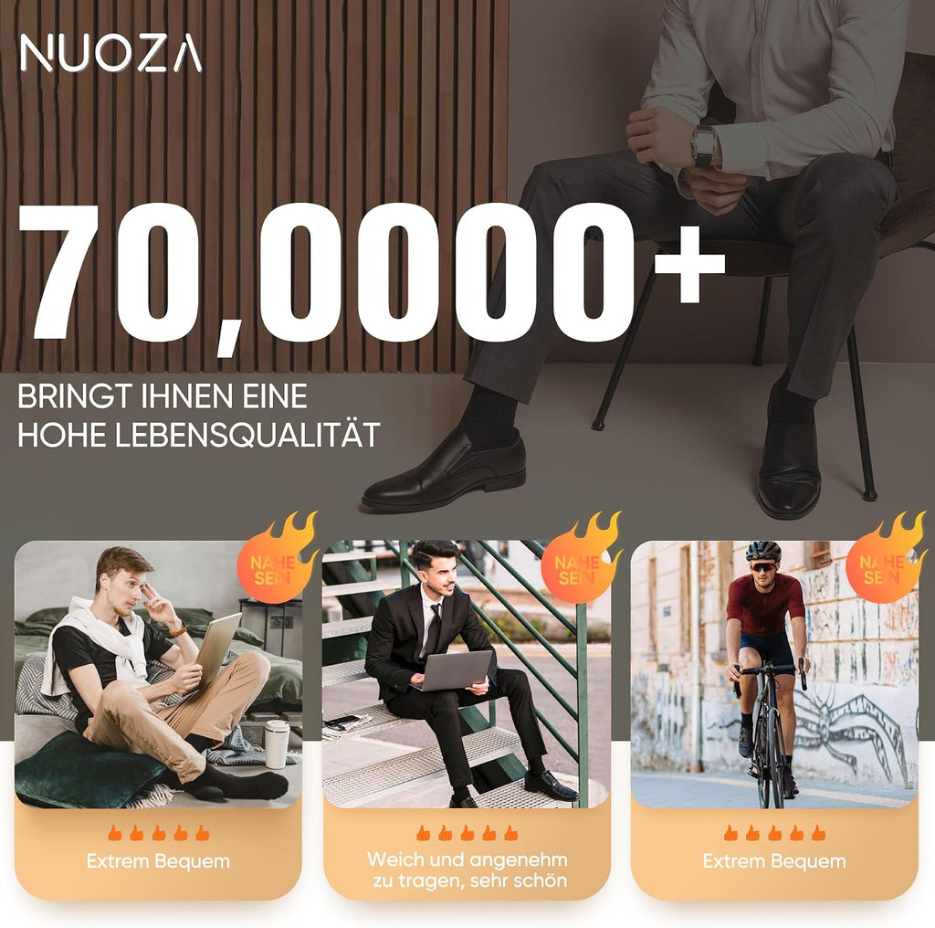 NUOZA 12 Paar Socken Herren Damen Baumwolle Business Atmungsaktive Socks