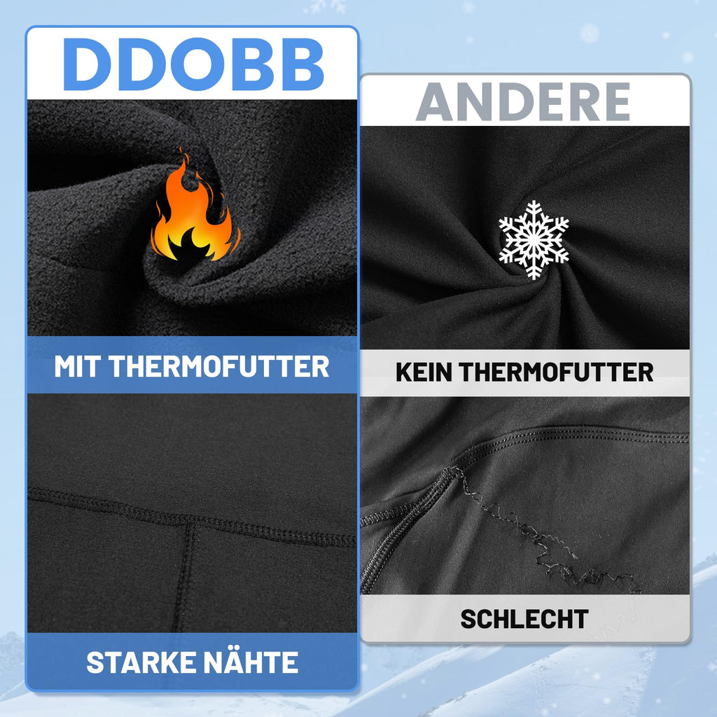 DDOBB 2er Pack Thermo Leggings Mädchen Mit Fleece High Waist