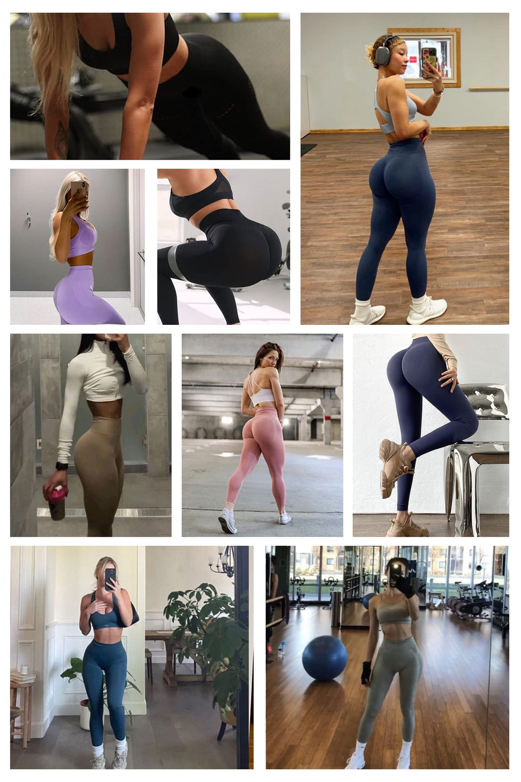 JOYSPELS Scrunch Butt Leggings Damen, High Waist Booty Lifting Po Push Up Gym Sporthose Seamless
