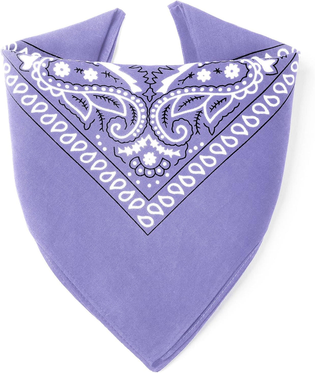 Bandana 100% Coton Qualité Premium - Epaisseur Supérieure - 20 Couleurs Exclusives - Motif Paisley