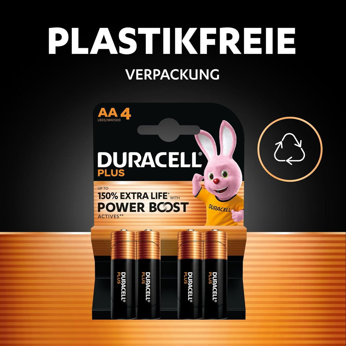DURACELL Plus AA Alkaline-Batterien (20 Stück) 1.5V, LR06