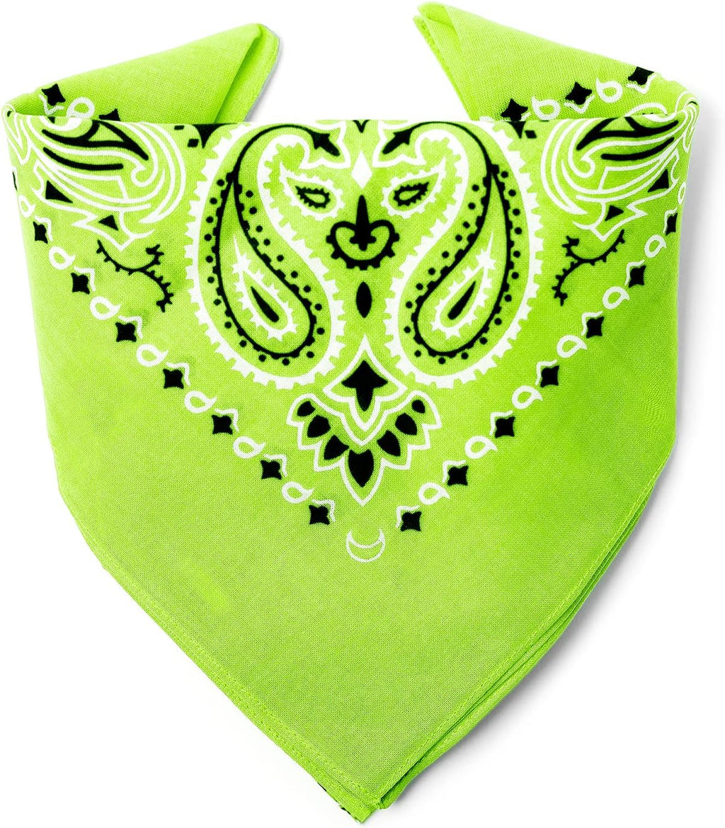 Bandana 100% Coton Qualité Premium - Epaisseur Supérieure - 20 Couleurs Exclusives - Motif Paisley