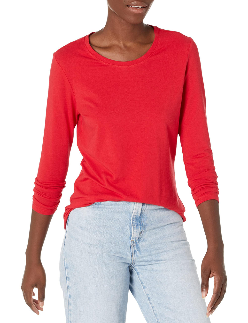 Amazon Essentials Damen Regular-Fit Langarm-T-Shirt Rundhalsausschnitt (In Übergröße Erhältlich)