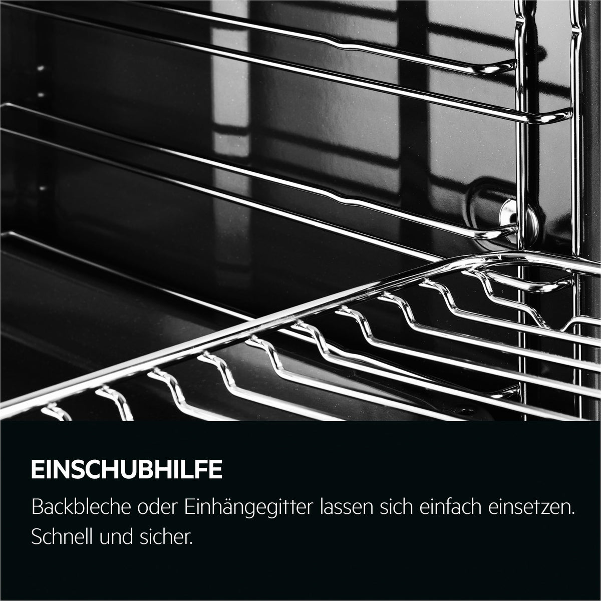 AEG Einbaubackofen, Serie 5 Ringheißluft: Gleichmäßige Garergebnisse auf 3 Ebenen, Pyrolyse Selbstreinigung, 45 Automatikprogramme, LED-Touchdisplay, Schnellaufheizung, Edelstahl, OU5PB40WSM