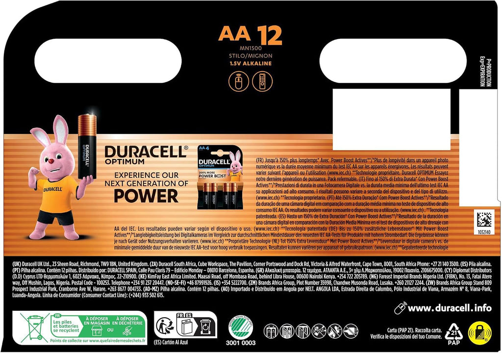 DURACELL Plus AA Alkaline-Batterien (20 Stück) 1.5V, LR06