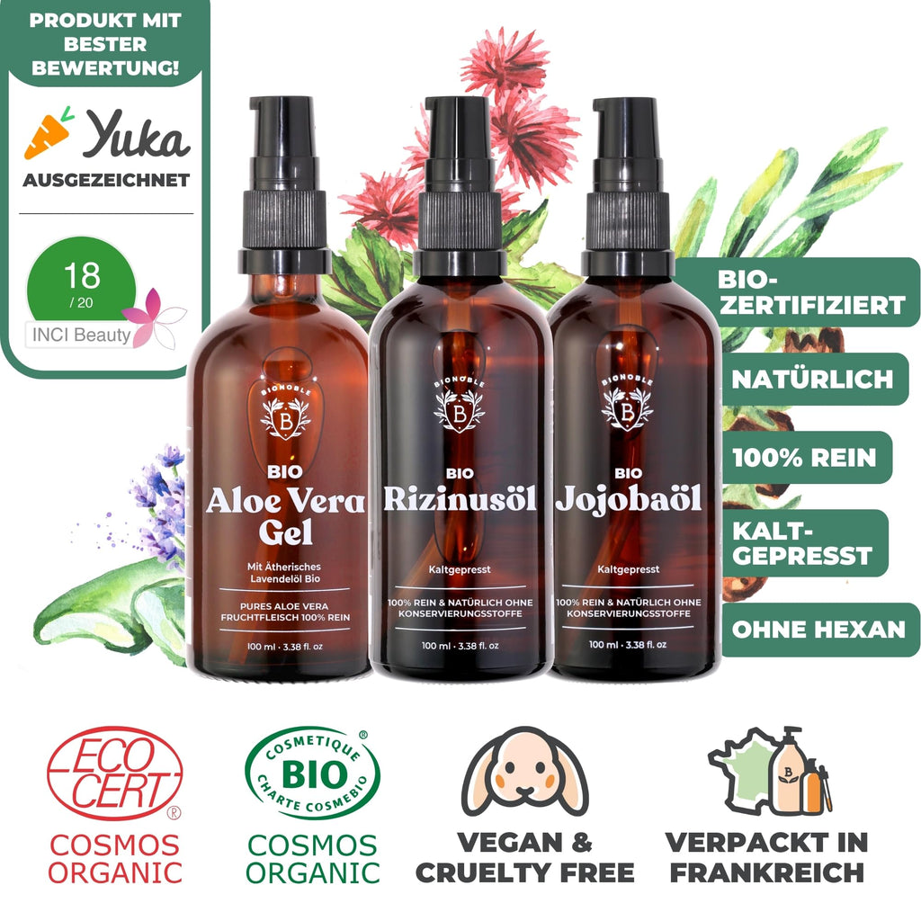 BIONOBLE Arganöl Bio Kaltgepresst - Haare, Gesicht, Haut - Marokko - 50ml