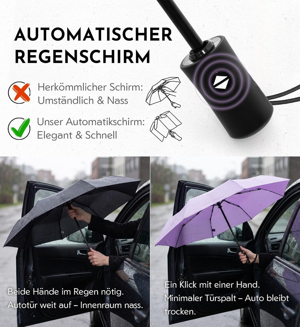 LILAC Regenschirm Klein Stabil Windfest