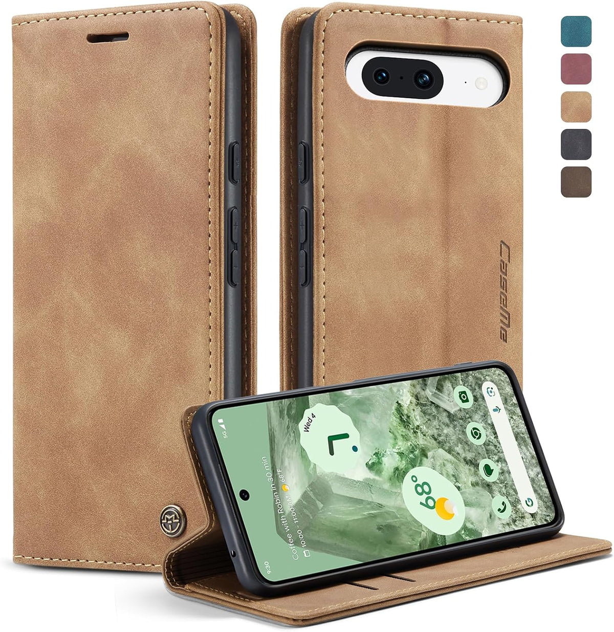 Handyhülle für Honor Magic 6 Pro Hülle Premium PU Klapphülle RFID Lederhülle Faltbare Schutzhülle Kartenfach Standfunktion Handytasche Hülle Honor Magic 6 Pro 5G - Schwarz
