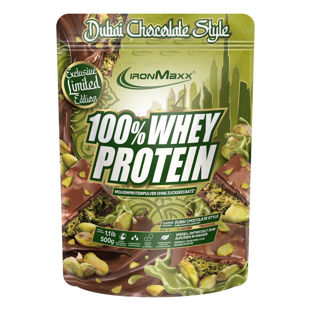 IronMaxx 100% Whey Protein Pulver - French Vanilla 500g Beutel | zuckerreduziertes, wasserlösliches Eiweißpulver aus Molkenprotein | viele verschiedene Geschmacksrichtungen