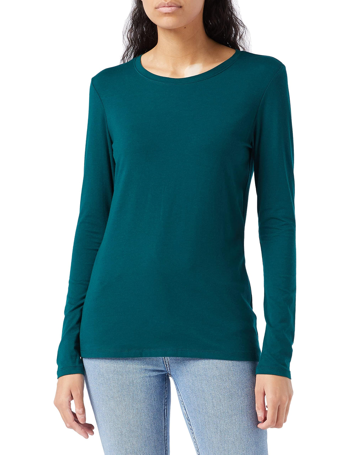 Amazon Essentials Damen Regular-Fit Langarm-T-Shirt Rundhalsausschnitt (In Übergröße Erhältlich)
