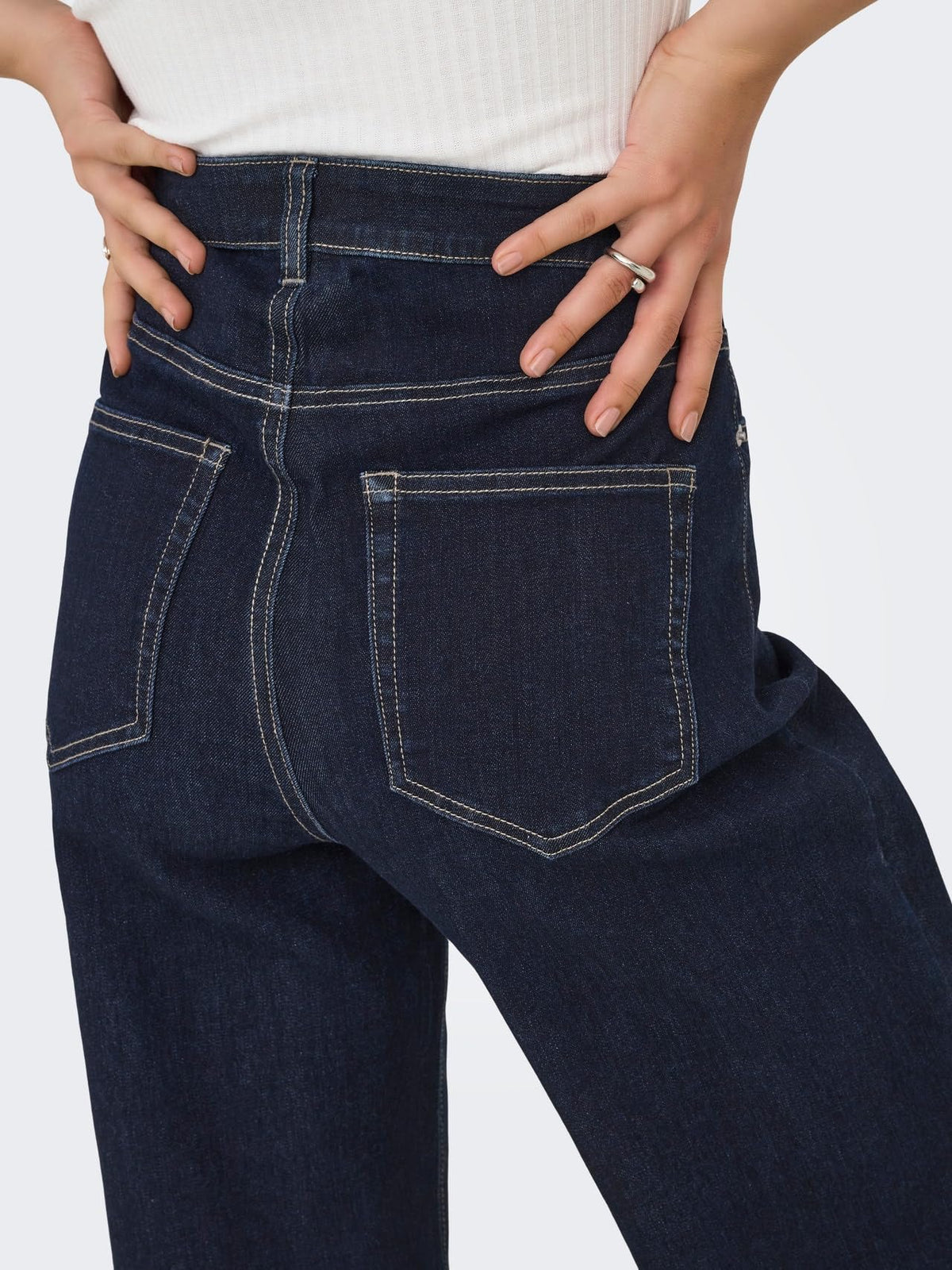 ONLY Damen Jeans Mit Weitem Bein Only Female Jeans mit Weitem Bein Onljuicy-wauw Hohe Taille Weiter Beinschnitt Jeans