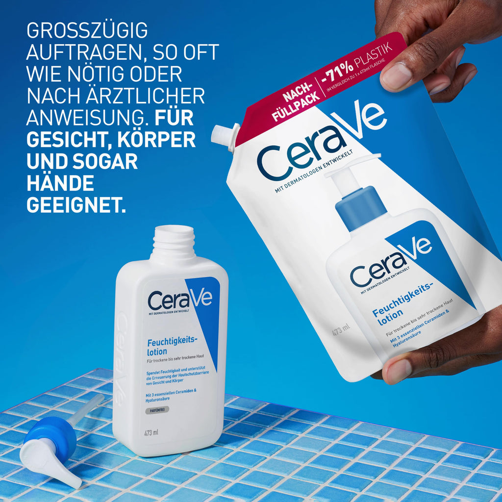 CeraVe Feuchtigkeitslotion für trockene Haut, Körper & Gesicht