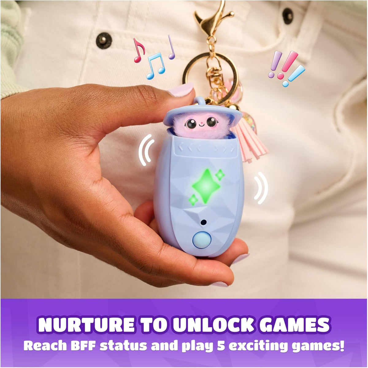 Pink Interactive Pet and Wearable Charm Accessory, 100+ Reactions