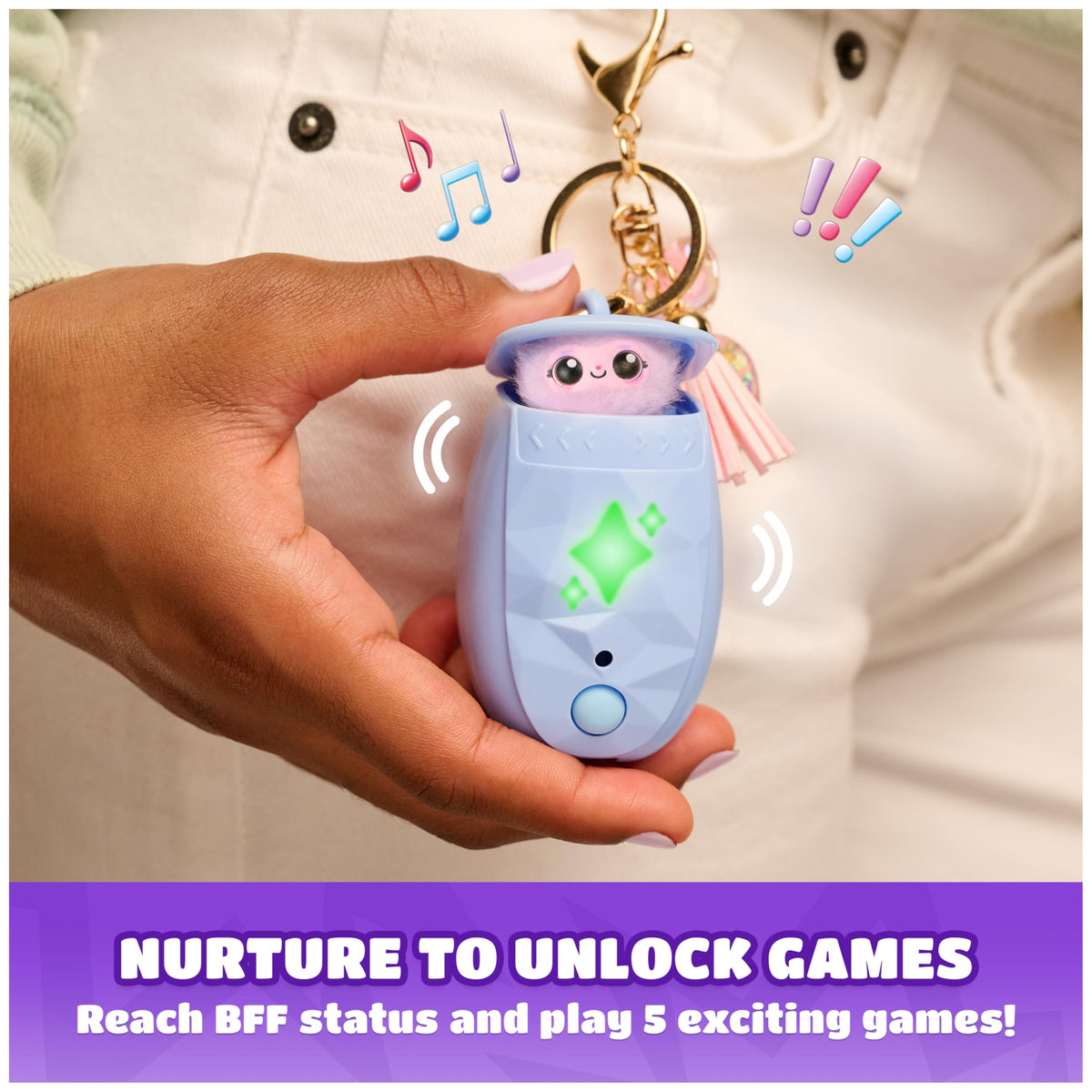 Pink Interactive Pet and Wearable Charm Accessory, 100+ Reactions