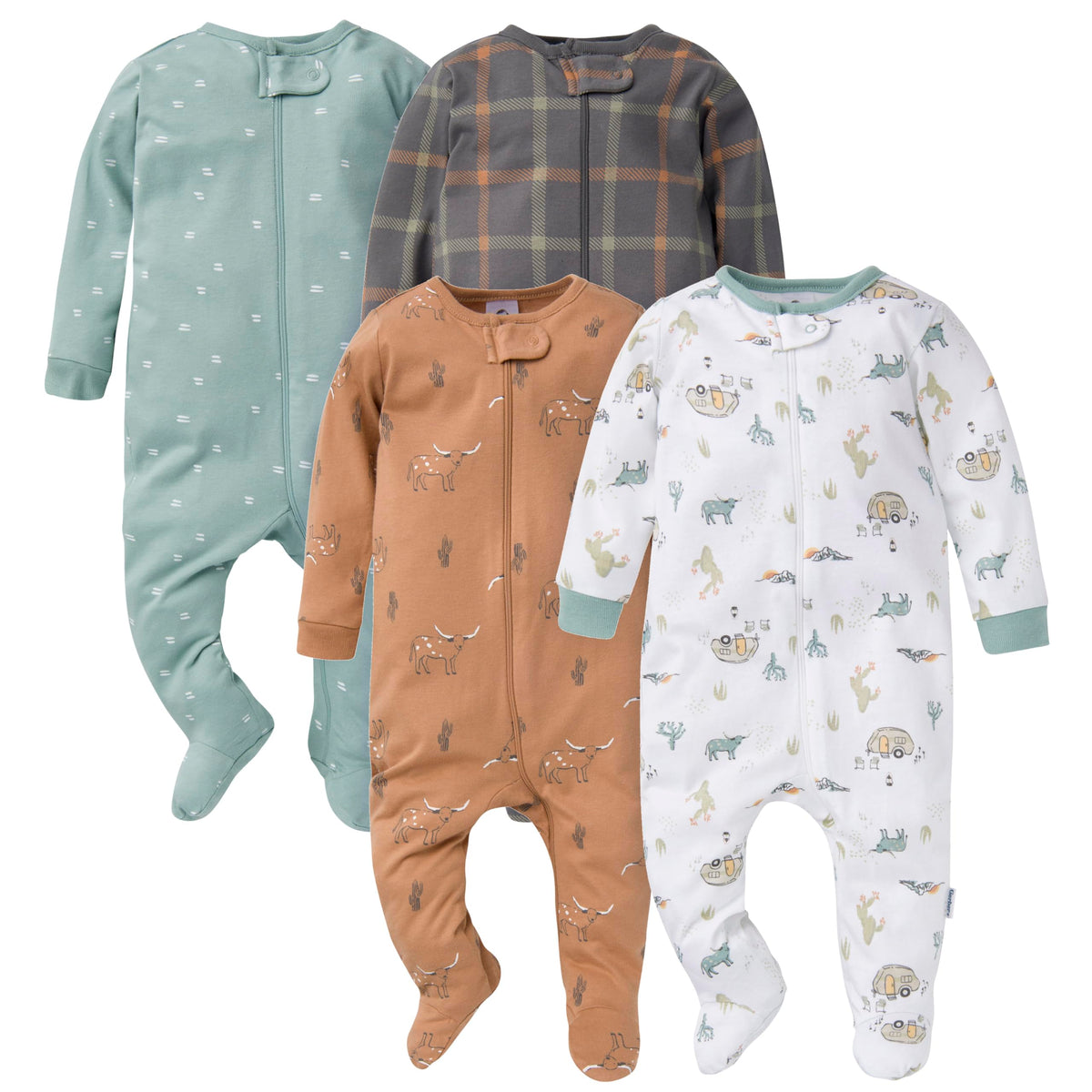 Gerber Baby Boys 4-Pack Sleep 'N Play Footie