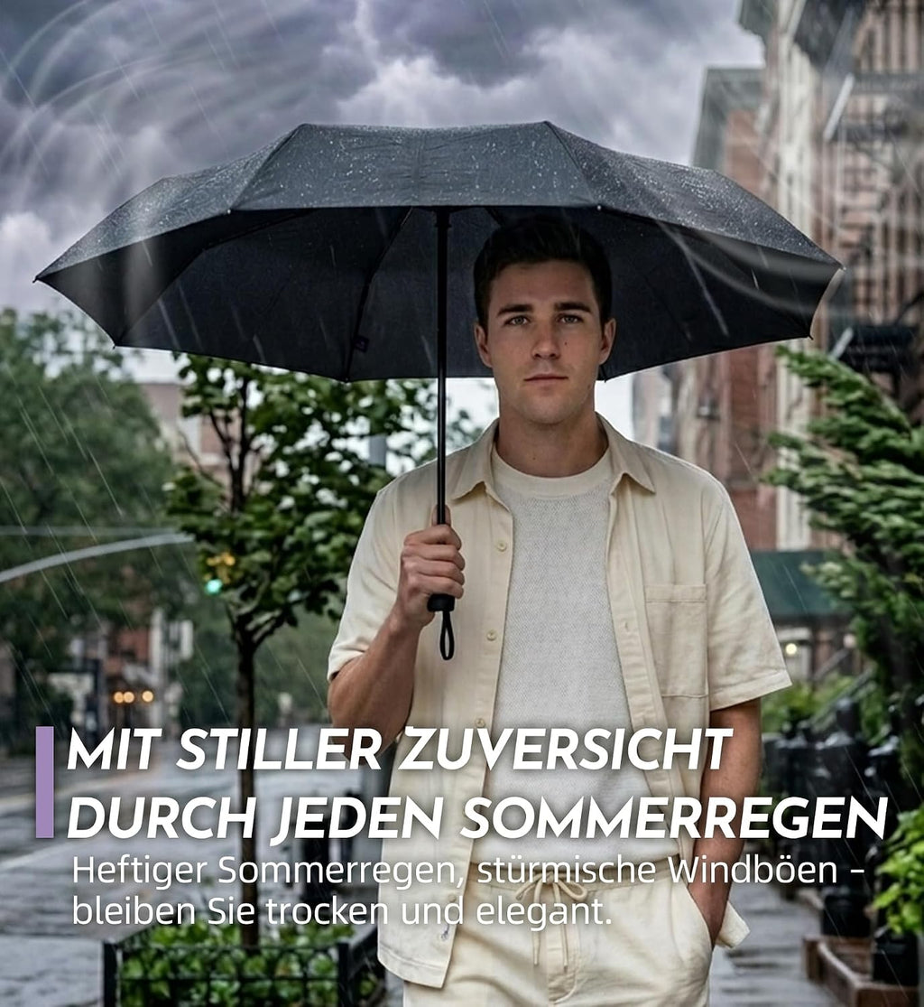 LILAC Regenschirm Klein Stabil Windfest