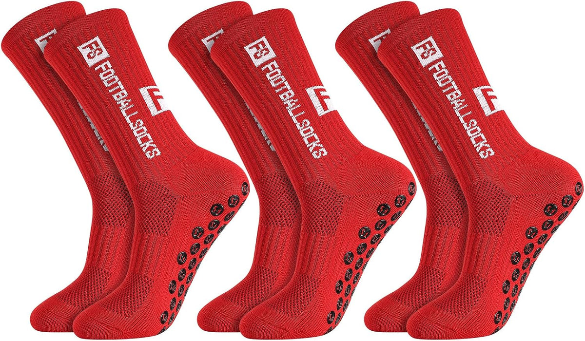 FANTESI 3 Paare Fußballsocken für Herren Damen,Sportsocken Fußball