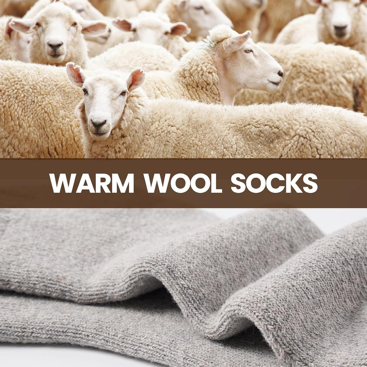 Niorasen Women's Thermal Socks, 3 Pairs Full Cushioned, Cosy Gift Winter