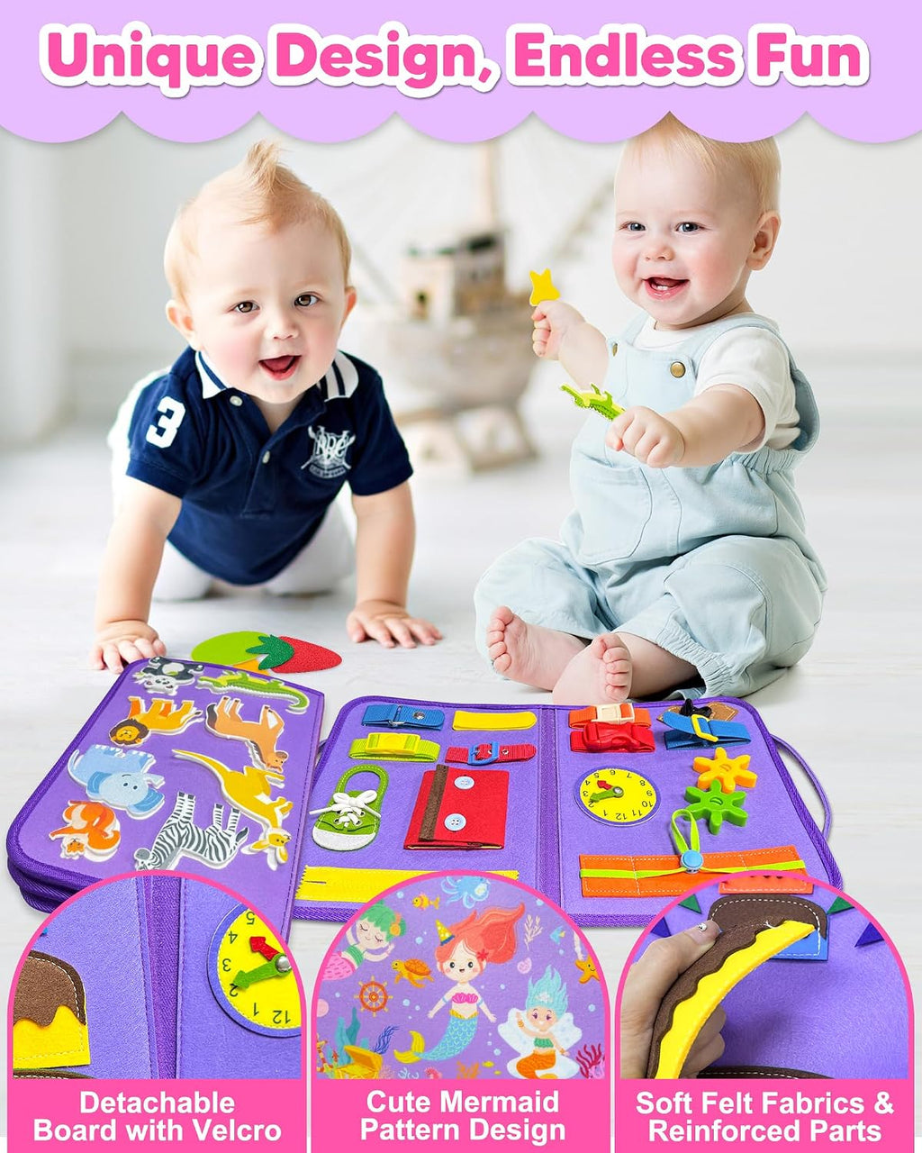Exorany Busy Board Montessori Toys for Toddler Boy Girl Gifts Busy Book