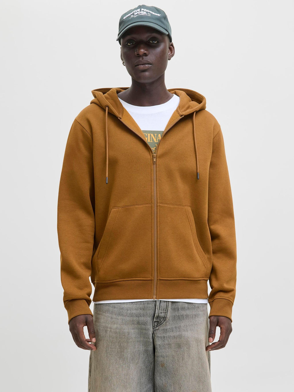 JACK & JONES Herren Jjebradley Sweat Zip Hood Noos Sweatshirtjacke (1er Pack)