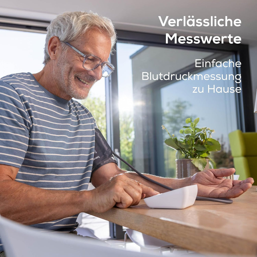 Beurer BM 27 Oberarm-Blutdruckmessgerät mit Manschettensitzkontrolle, klinisch validiert, Manschette für 22-42 cm, Risikoindikator, Arrhythmie-Erkennung, Datenübertragung zu Apple Health und co.