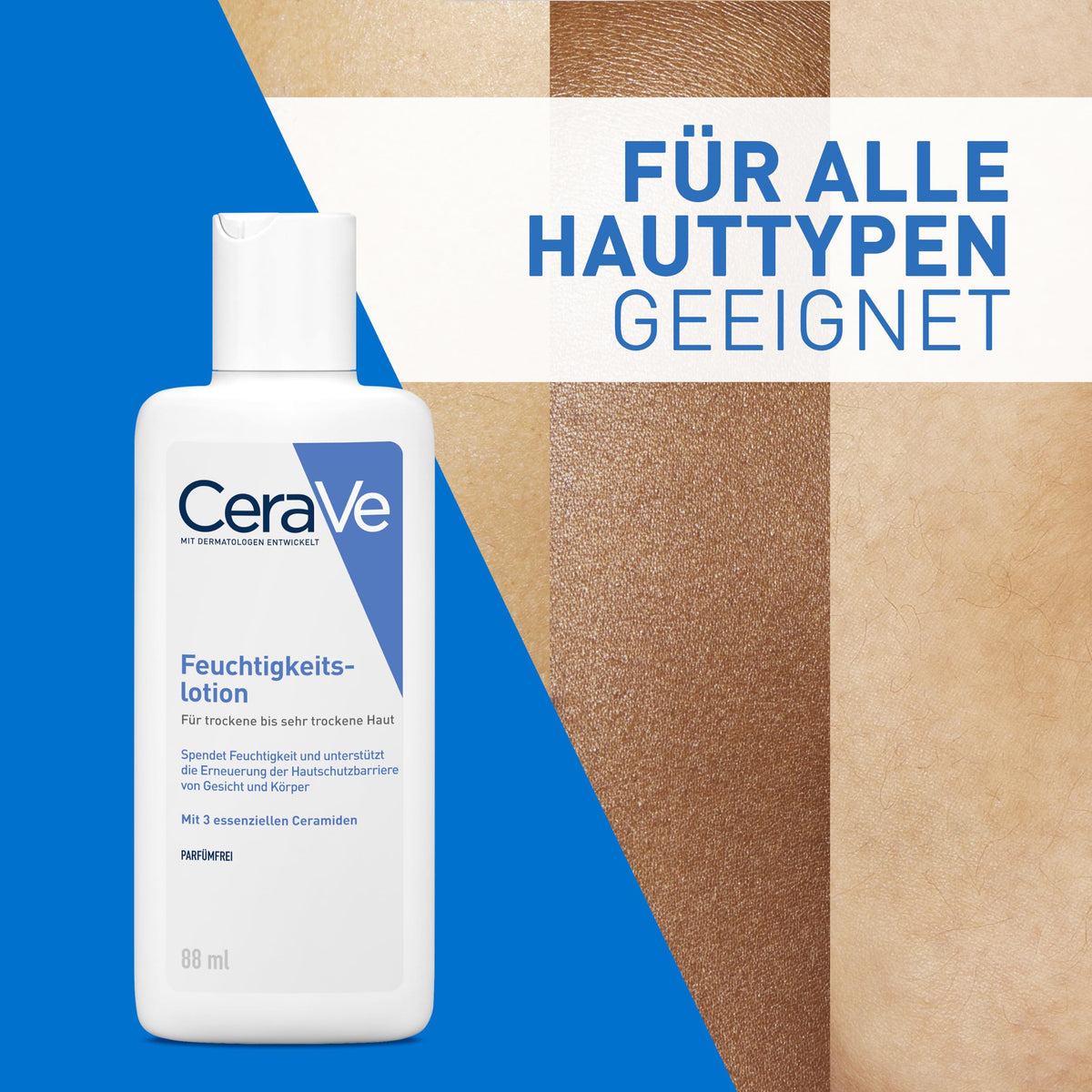 CeraVe Feuchtigkeitslotion für trockene Haut, Körper & Gesicht