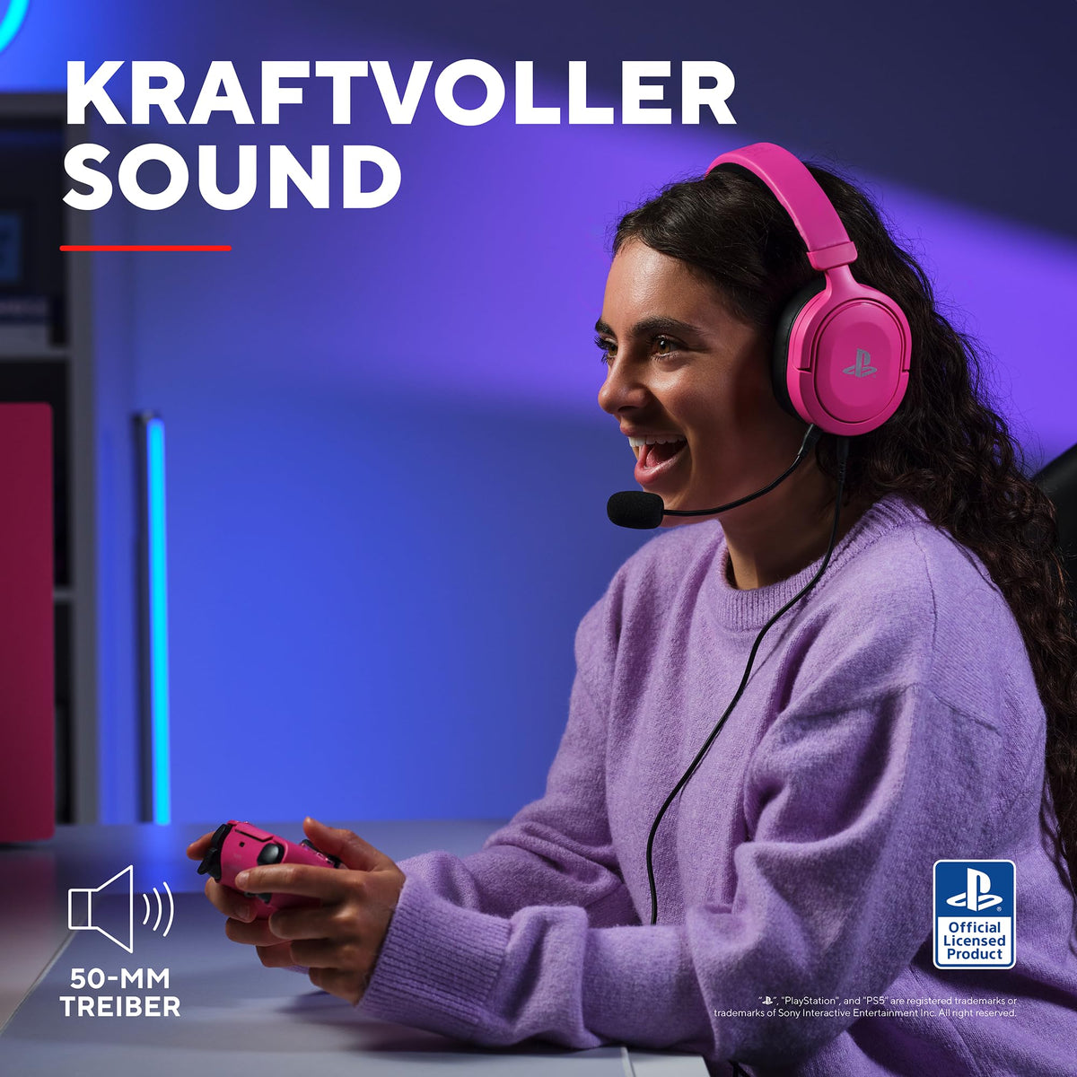 GXTrust Forta PS5 Gaming Headset Lizenziert für PlayStation 5, Weiß