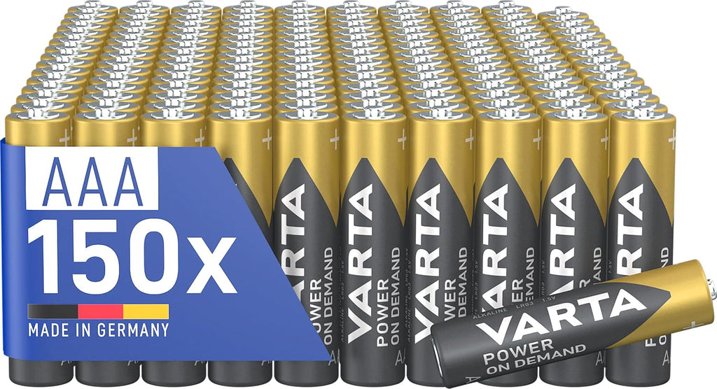 Varta Batterien AAA 100 Stück Power on Demand Alkaline 1,5 V Vorratspack