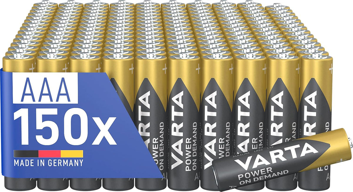 Varta Batterien AAA 100 Stück Power on Demand Alkaline 1,5 V Vorratspack