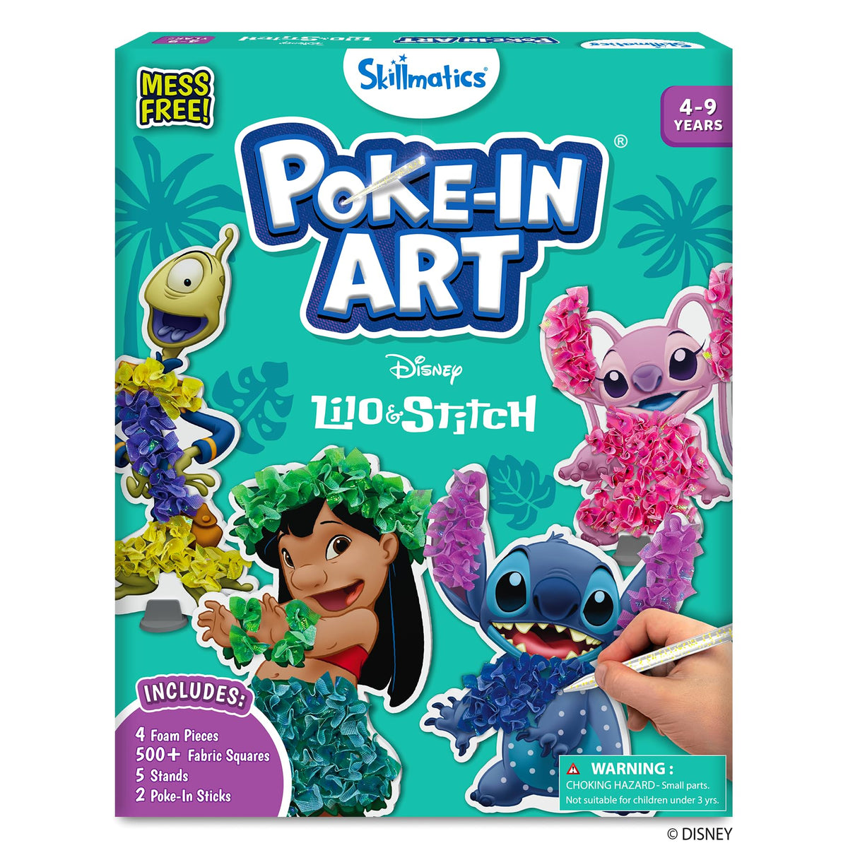 Skillmatics Poke-in Art – Disney Princesses, Wood Craft Kit, Gift for Kids