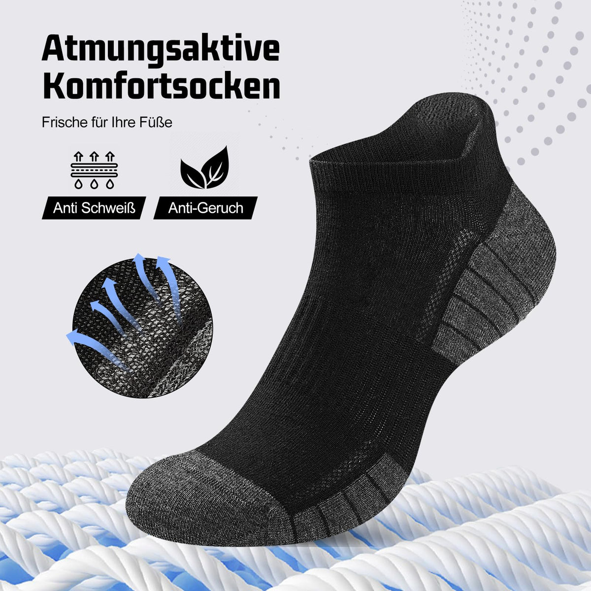 Sneaker Socken Herren Damen 10/20 Paar – Atmungsaktive Sportsocken