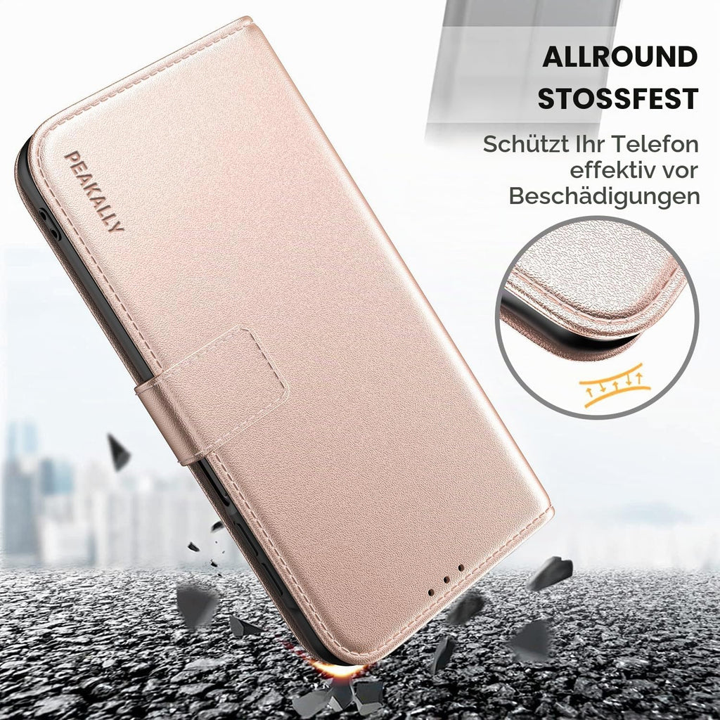 Peakally Handyhülle für Samsung Galaxy A17 5G Hülle [Mit 1 Stück Panzer Schutz Glas] [Premium PU Leder] [RFID-Blockierung] [Kartenfach] Klapphülle kompatibel mit Galaxy A17 5G / 4G - Grün