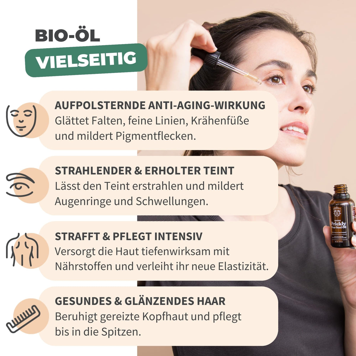 BIONOBLE Arganöl Bio Kaltgepresst - Haare, Gesicht, Haut - Marokko - 50ml