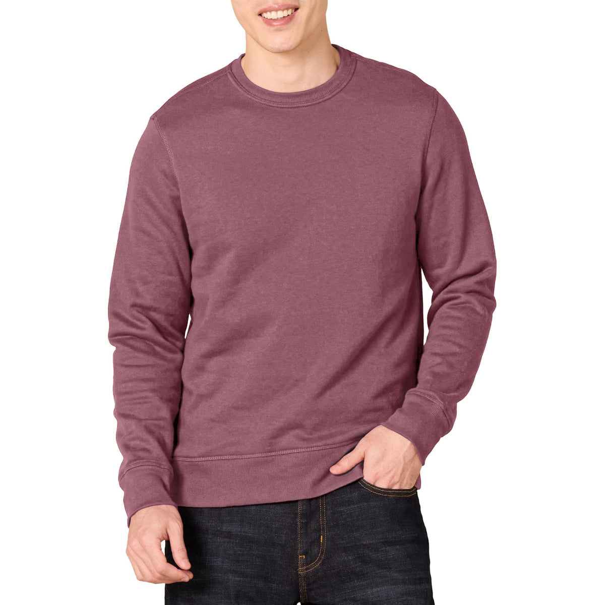 Amazon Essentials Sweatshirt en Molleton Col Rond Homme