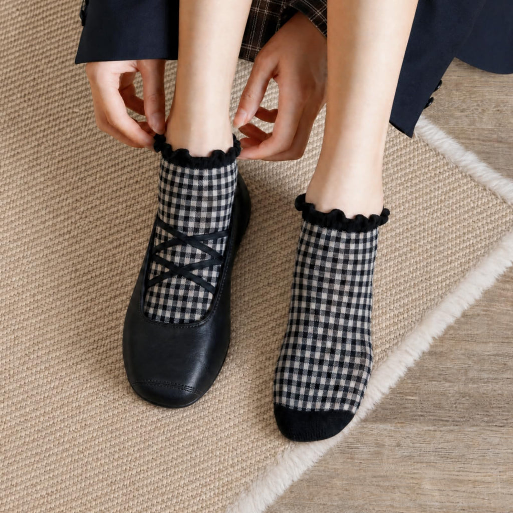 6 Pairs No Show Socks for Women Ruffle Socks Cute Ankle Socks