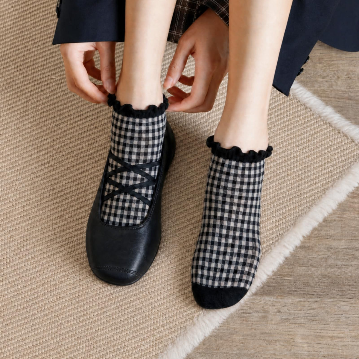 6 Pairs No Show Socks for Women Ruffle Socks Cute Ankle Socks