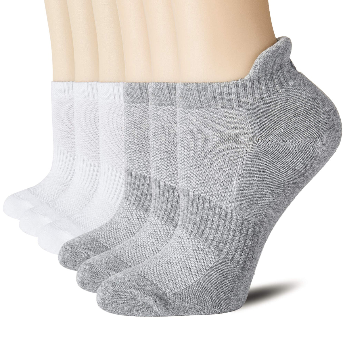 CS CELERSPORT 6 Paar kurze Sportsocken für Damen und Herren, Sneaker-Socken für Laufen und Sport mit Fersenlasche