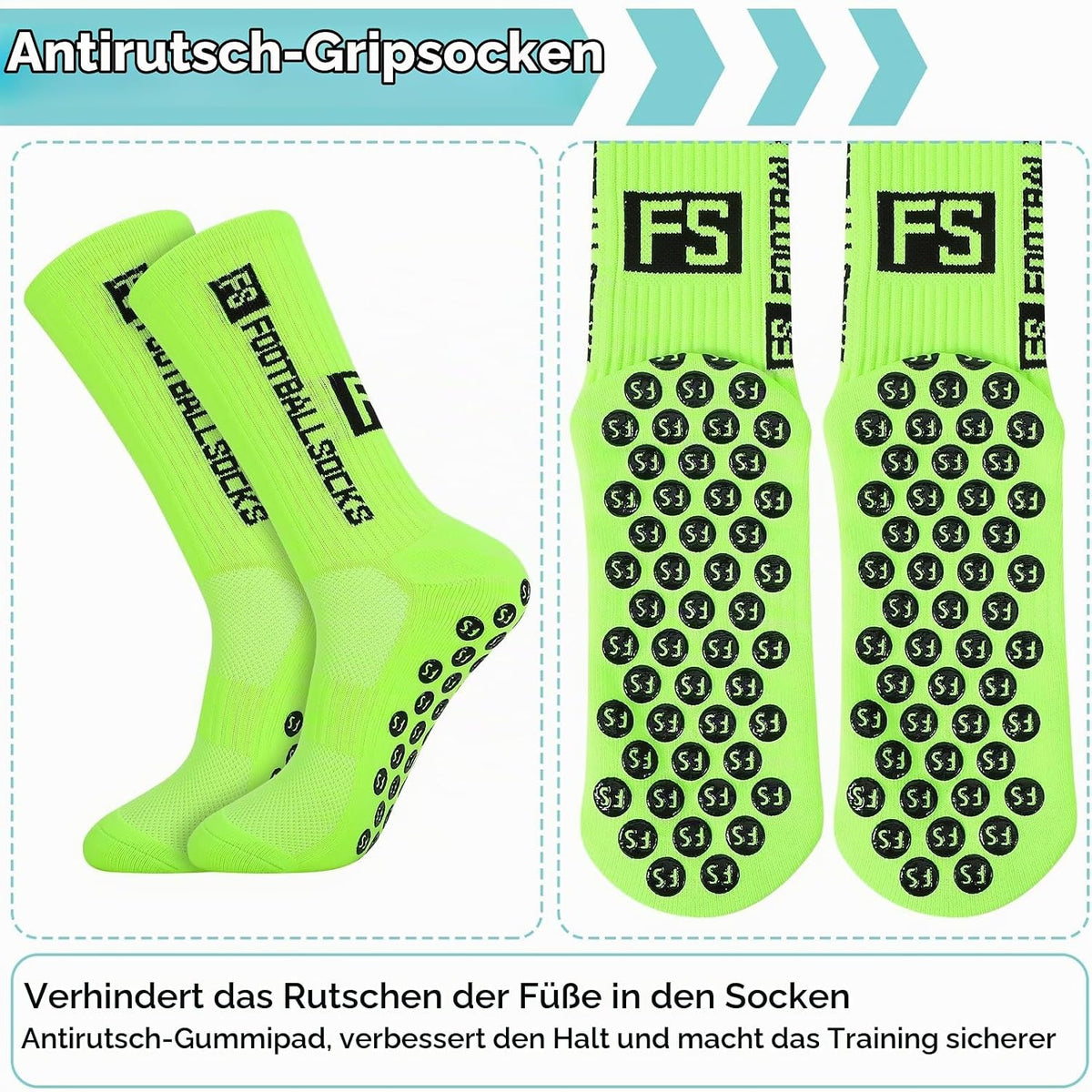 FANTESI 3 Paare Fußballsocken für Herren Damen,Sportsocken Fußball
