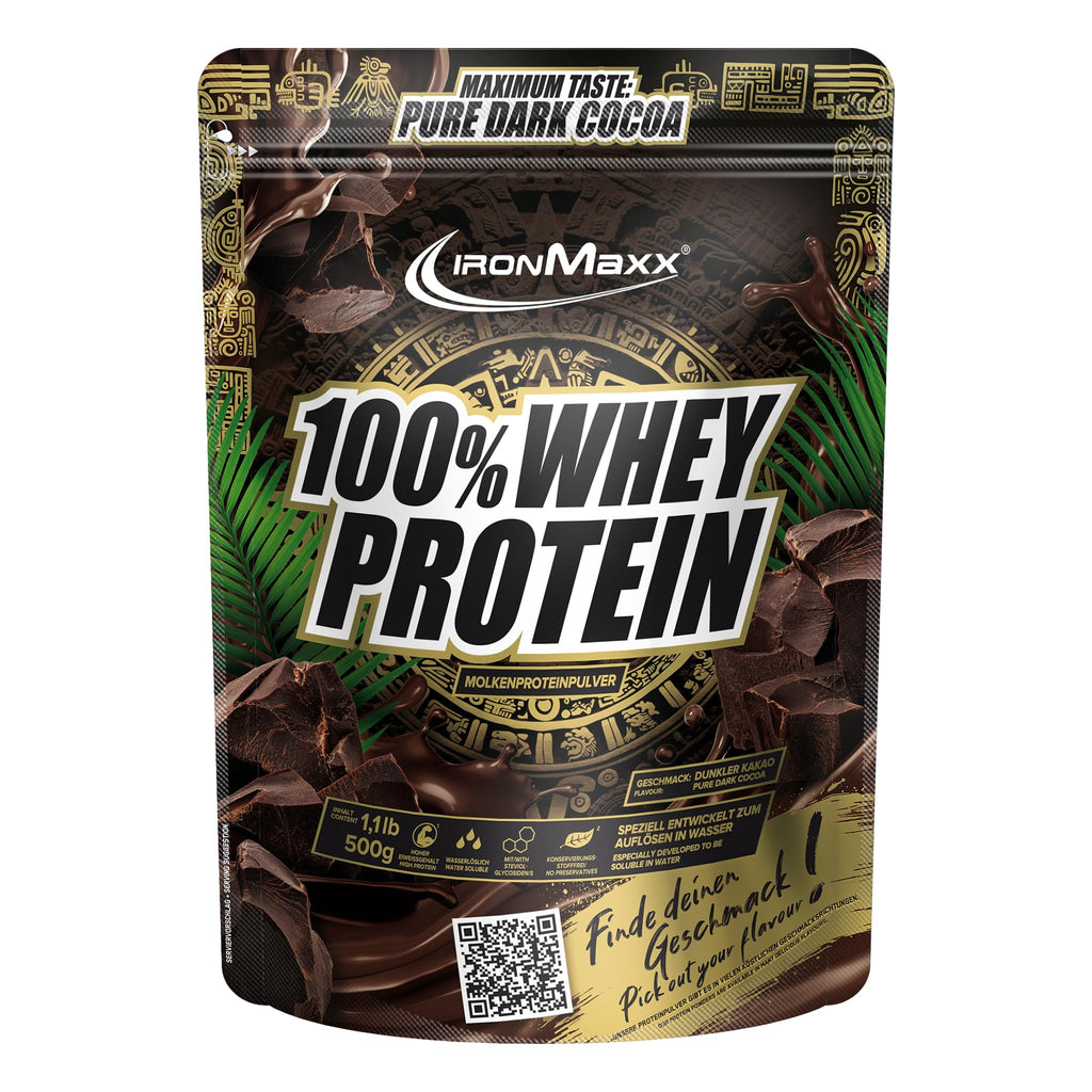IronMaxx 100% Whey Protein Pulver - French Vanilla 500g Beutel | zuckerreduziertes, wasserlösliches Eiweißpulver aus Molkenprotein | viele verschiedene Geschmacksrichtungen
