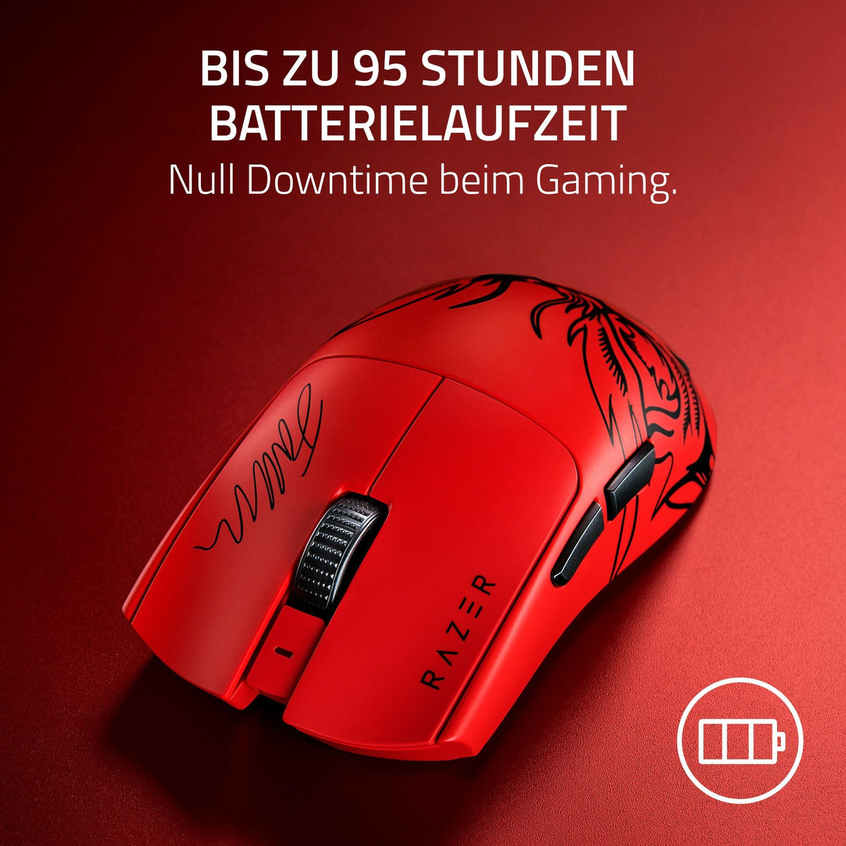 Razer Viper V3 HyperSpeed - Kabellose Esports Gaming-Maus - Focus Pro 30K DPI Sensor - bis zu 280 Std. Akku, Mechanische Maus-Switches 2th Generation - kabellose Abtastrate 4000Hz- PC/Mac | Schwarz