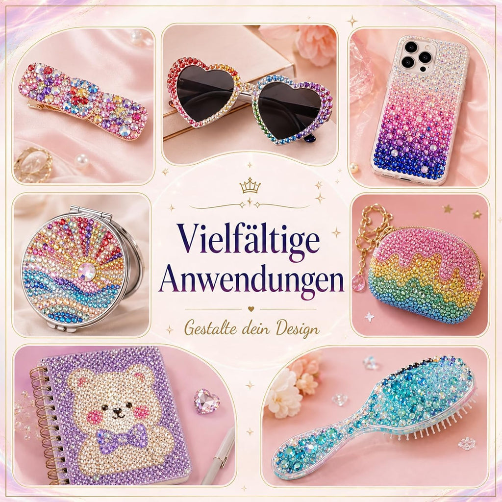 56 Farben Bedazzler Kit, 45.000 Stück 3mm Harz Strasssteine Set