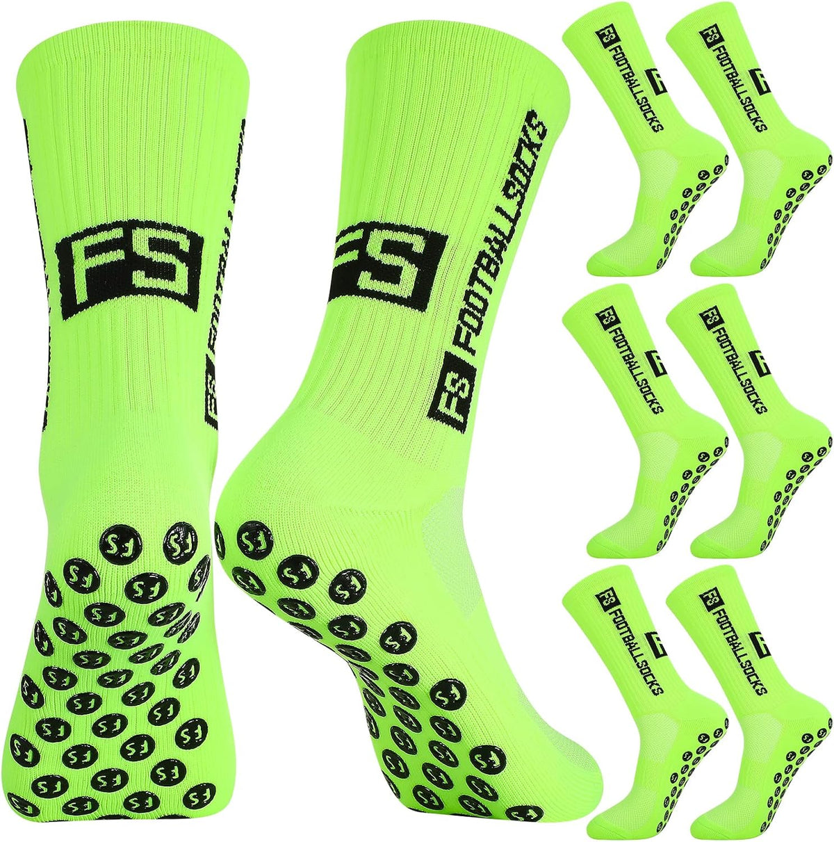 FANTESI 3 Paare Fußballsocken für Herren Damen,Sportsocken Fußball