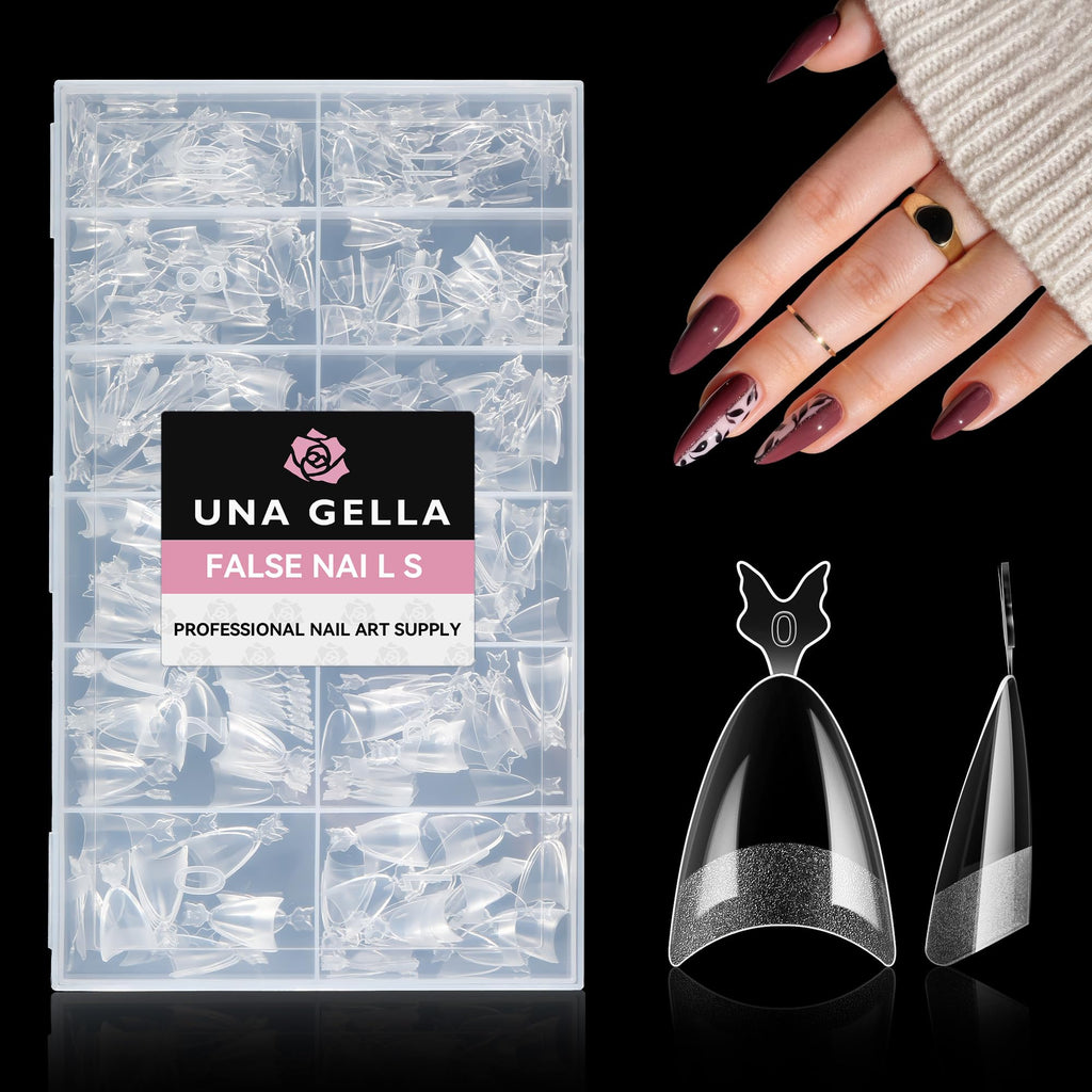 UNA GELLA Kurze Mandel Nail Tips 504 Stück