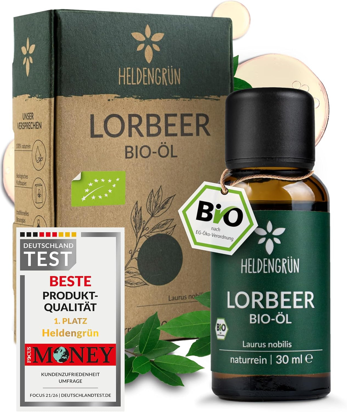 Heldengrün® BIO Lavendelöl [100% NATURREIN] Ätherisches Öl 30 ml
